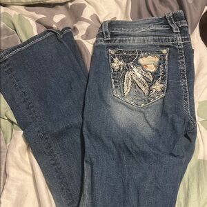 Embroidered Blue Jeans